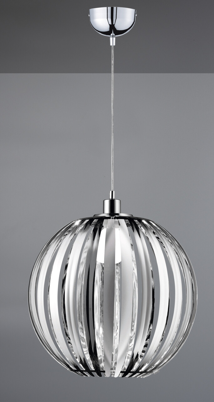 Lustra Zucca, TRIO, 40x150 cm, 60W, 1x E27, acril, argintiu - imagine 3